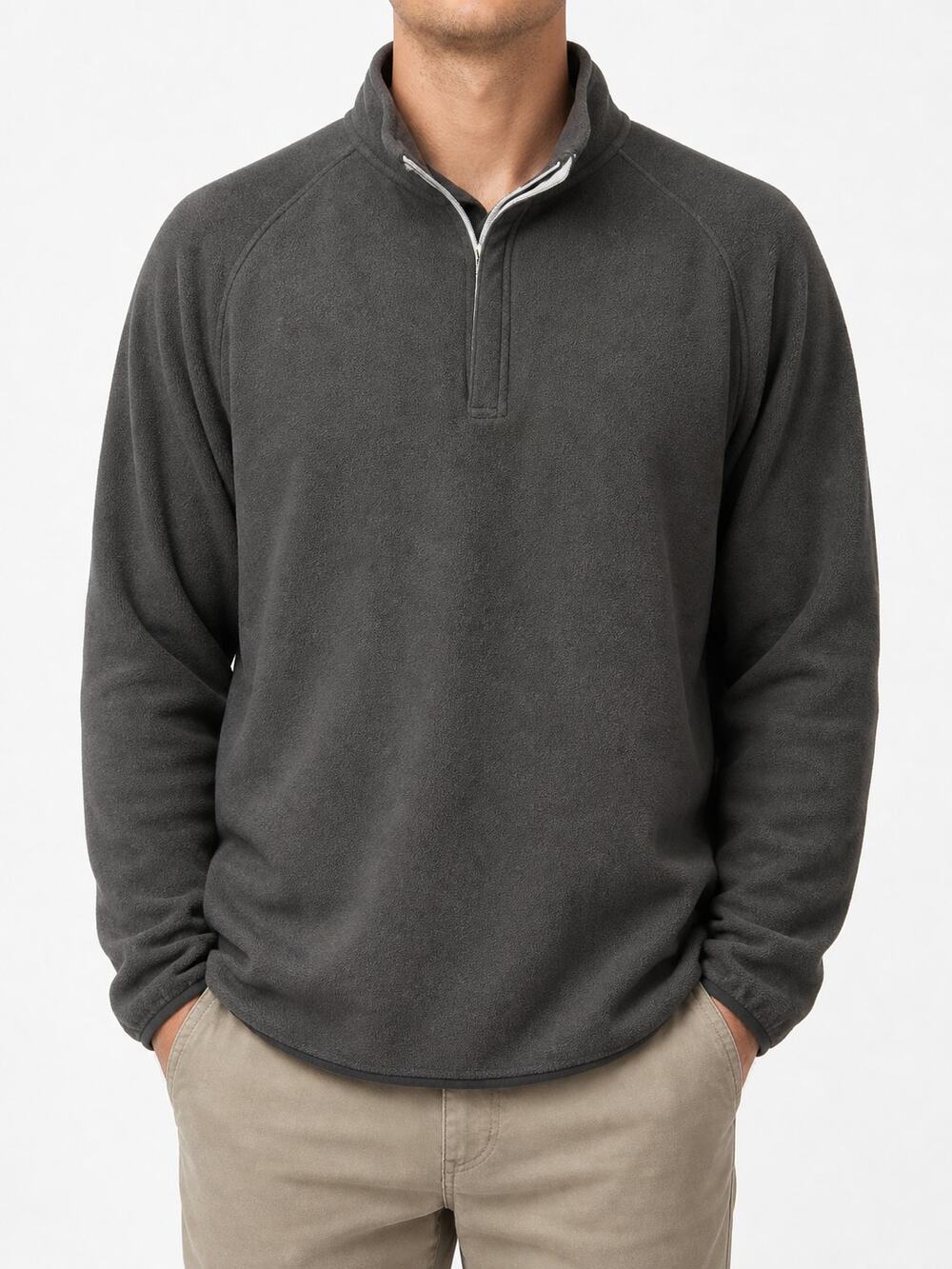Peter Millar Men's XL Charcoal Microfleece Quarter Zip Pullover Golf Athleisure
